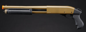 Golden Eagle M8881 3/6-Shot Pump Action Gas Airsoft Sawed-Off Shotgun - (Tan)