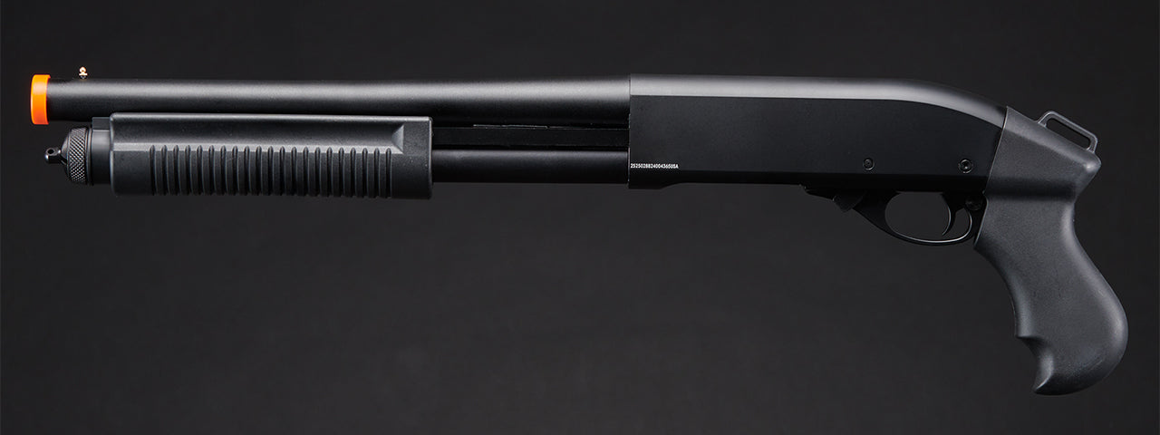 Golden Eagle M8881 3/6-Shot Pump Action Gas Airsoft Sawed-Off Shotgun - (Black)