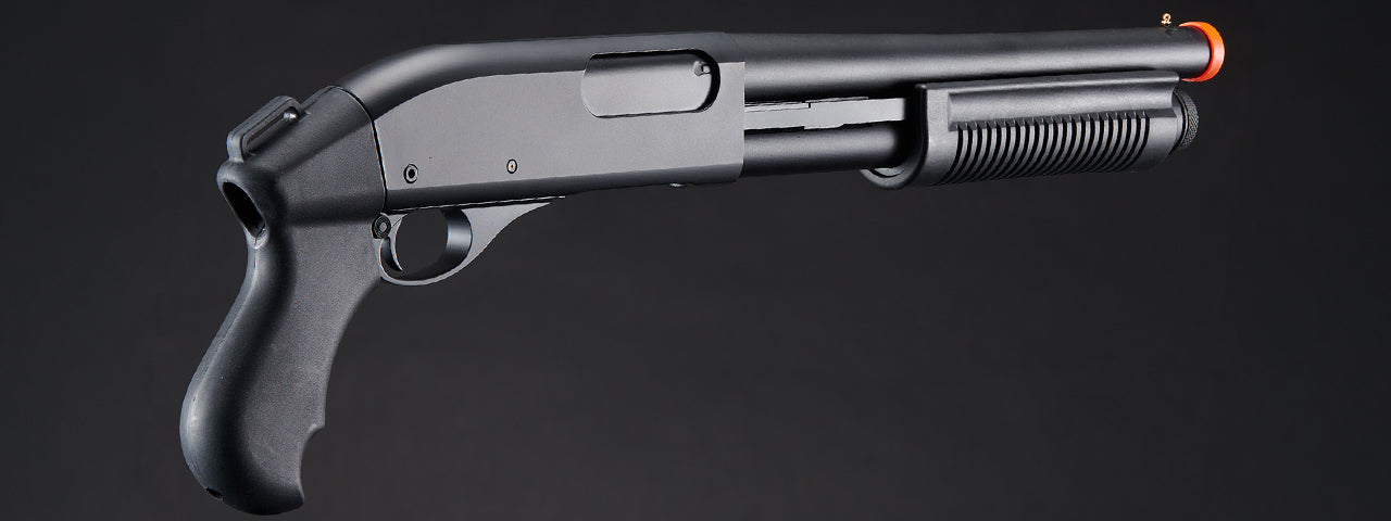 Golden Eagle M8881 3/6-Shot Pump Action Gas Airsoft Sawed-Off Shotgun - (Black)