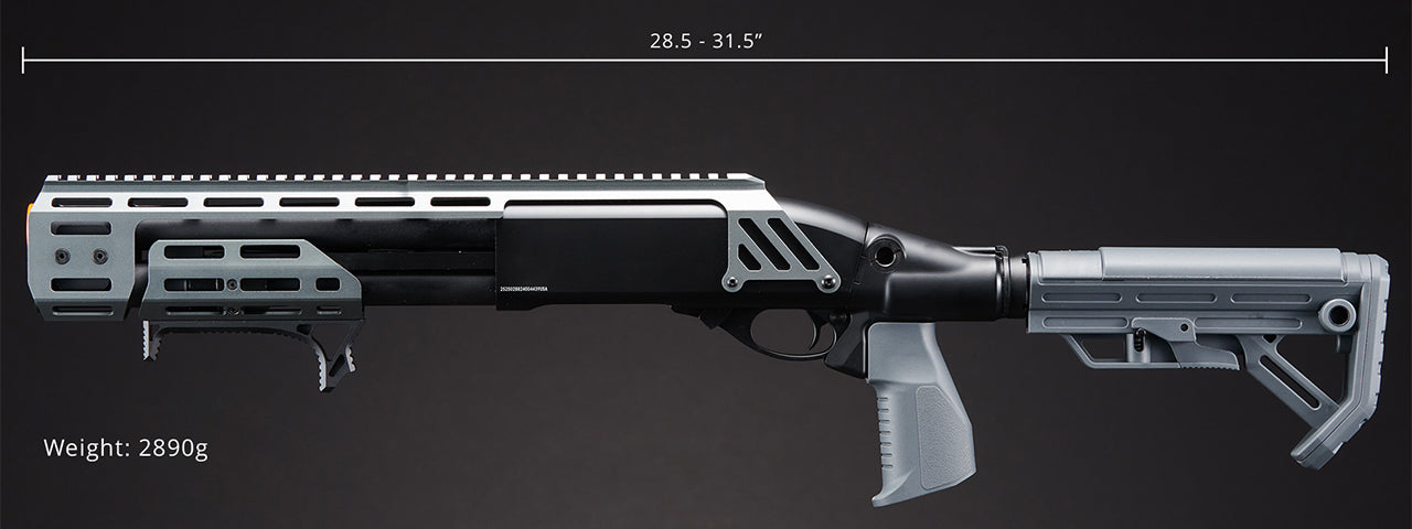 Golden Eagle Alpha Tactical Production A.T.P. Doomsday CO2 Gas Pump-Action Shotgun - (Gray)