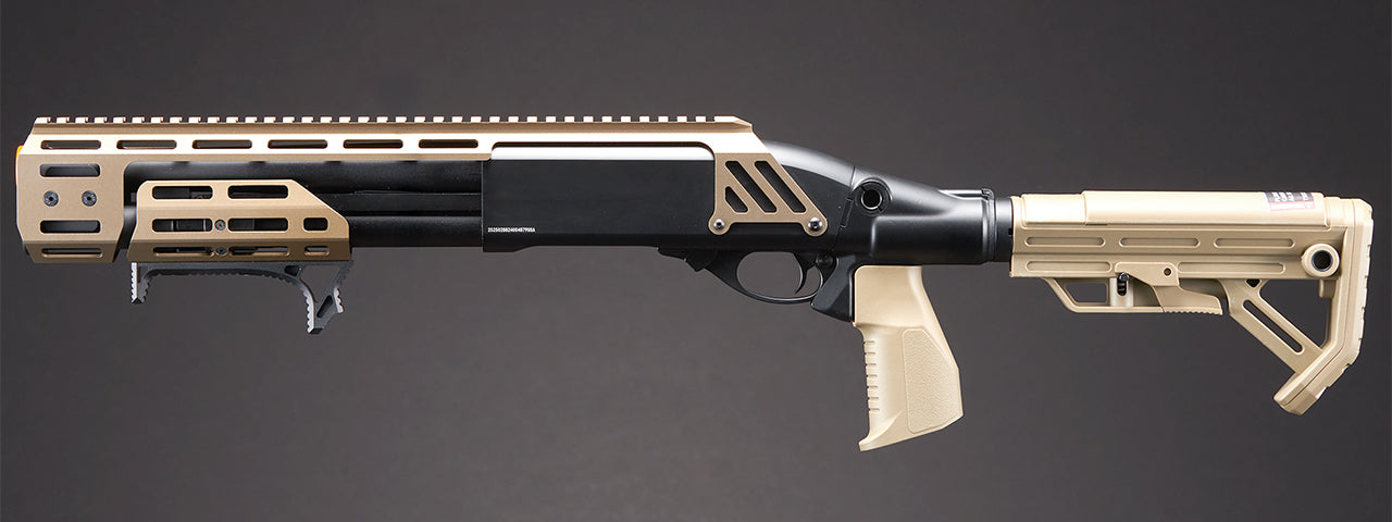 Golden Eagle Alpha Tactical Production A.T.P. Doomsday CO2 Gas Pump-Action Shotgun - (Tan)