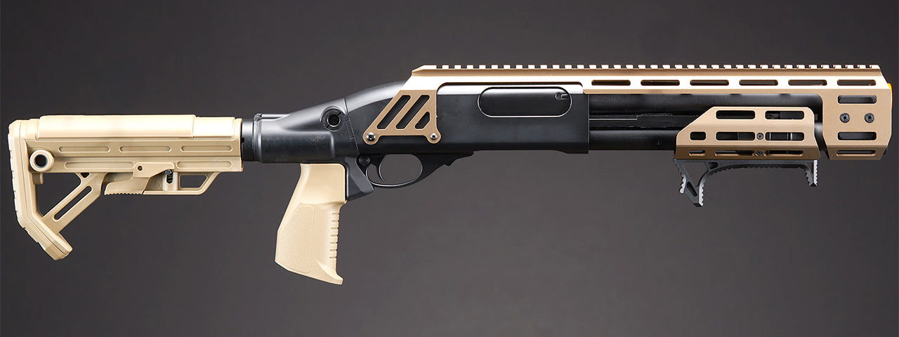 Golden Eagle Alpha Tactical Production A.T.P. Doomsday Gas Pump-Action Shotgun - (Tan)