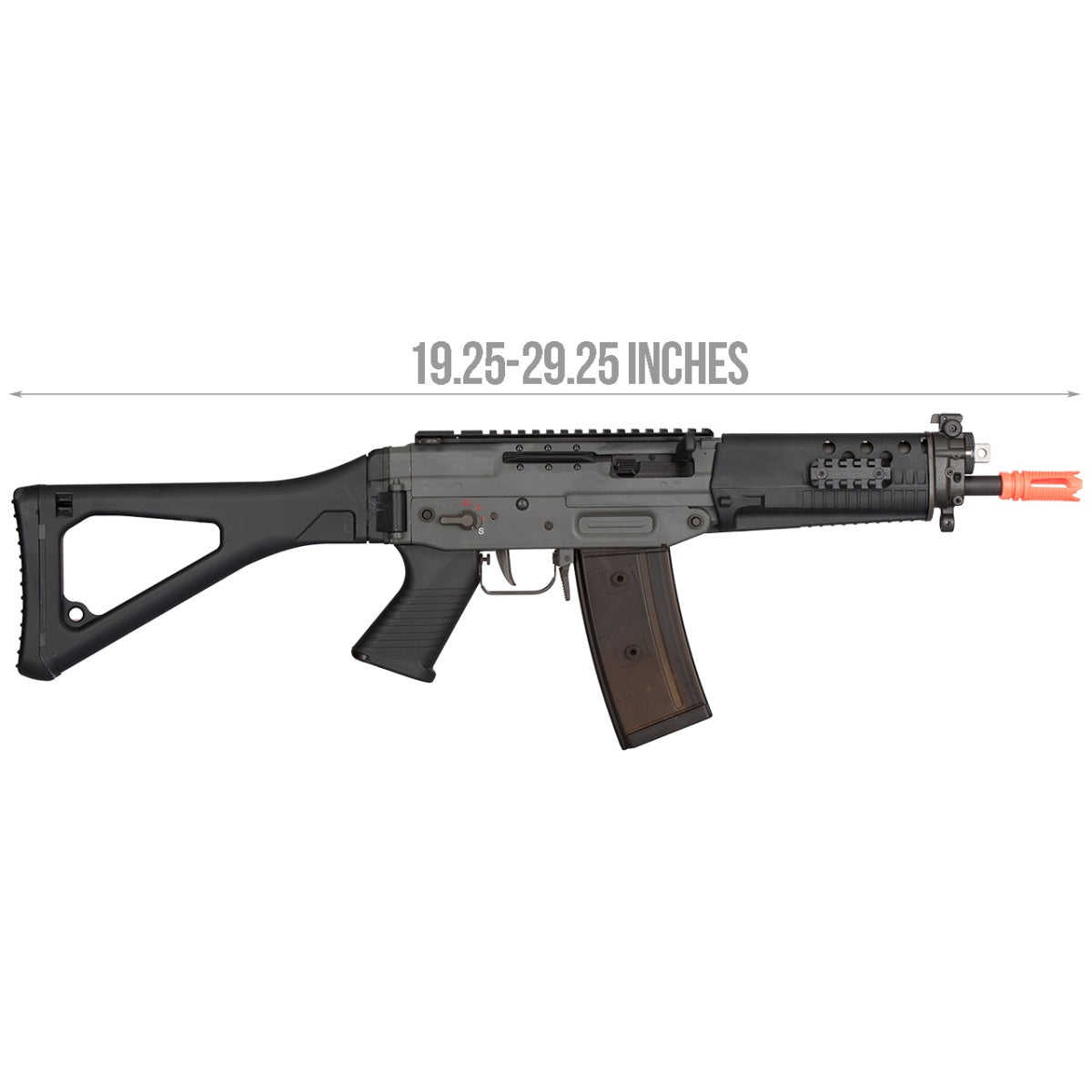 GHK SG553 Gas Blowback Airsoft Rifle - BLACK