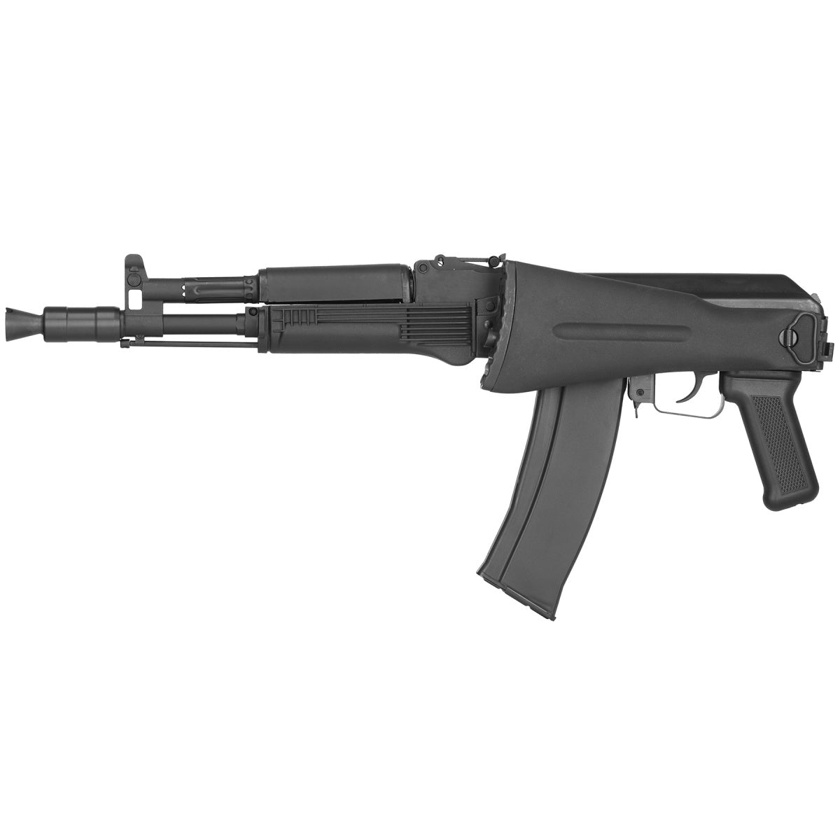 GHK AK74 GK105 Steel Receiver Polymer Gas Blowback Airsoft Rifle - BLACK