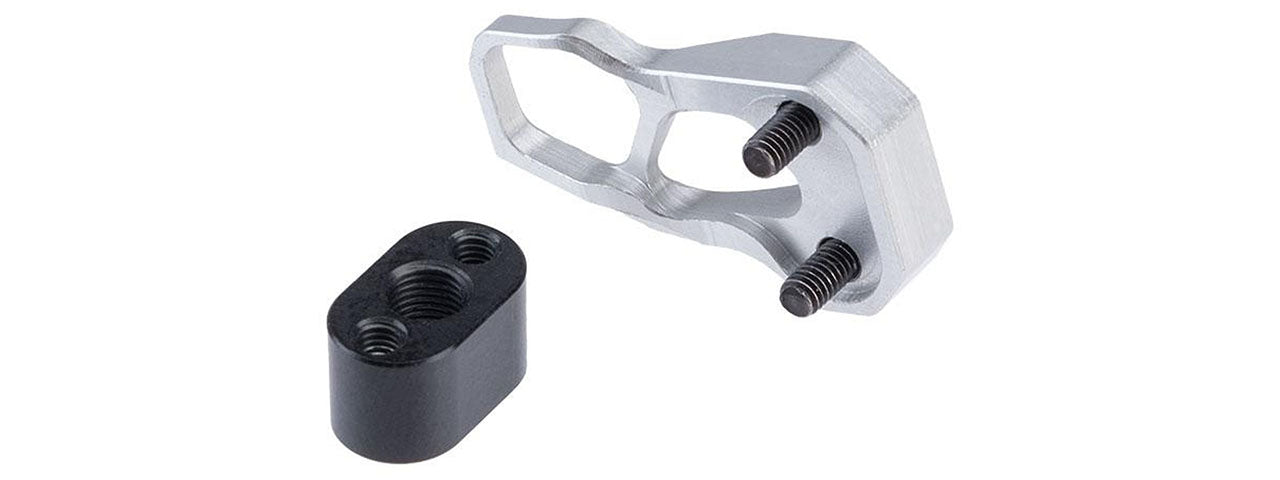 Guns Modify CNC Aluminum Magazine Release Extension For Tokyo Marui MWS M4 M16 GBBR - (Silver)