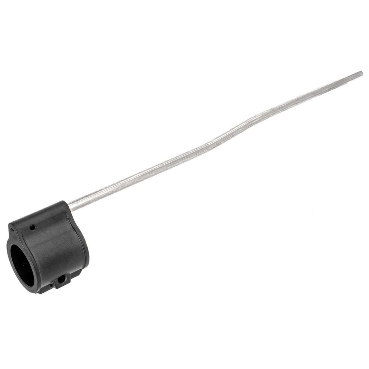 Guns Modify Stainless Steel Dummy Gas Block with Length Tube for Airsoft AR GBB Series G - (Black)