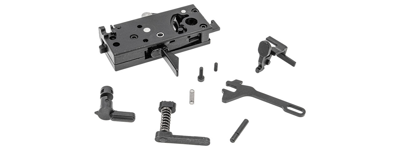Guns Modify EVO Drop In Lower Full Steel Parts Set w/ GEI Style Trigger for Tokyo Marui GM M4 MWS Zinc Box V2