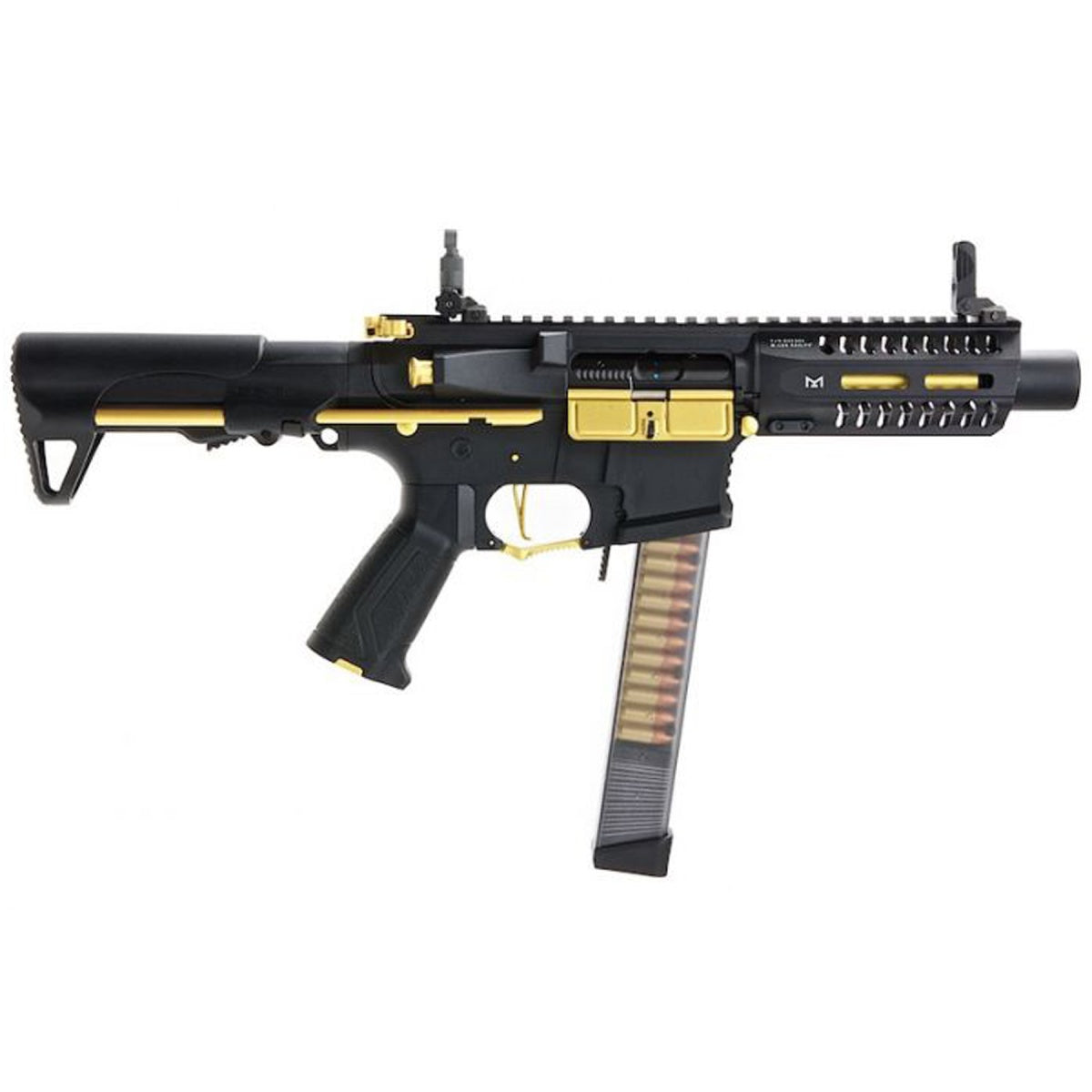G&G CM16 ARP9 Stealth Gold PDW AEG (Color: Black / Gold)