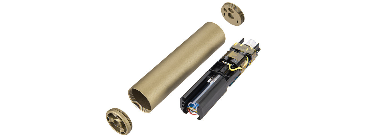 GNG-G-01-050-1 BATTLE OWL TRACER UNIT / MOCK SUPPRESSOR FOR 12MM CCW (TAN)