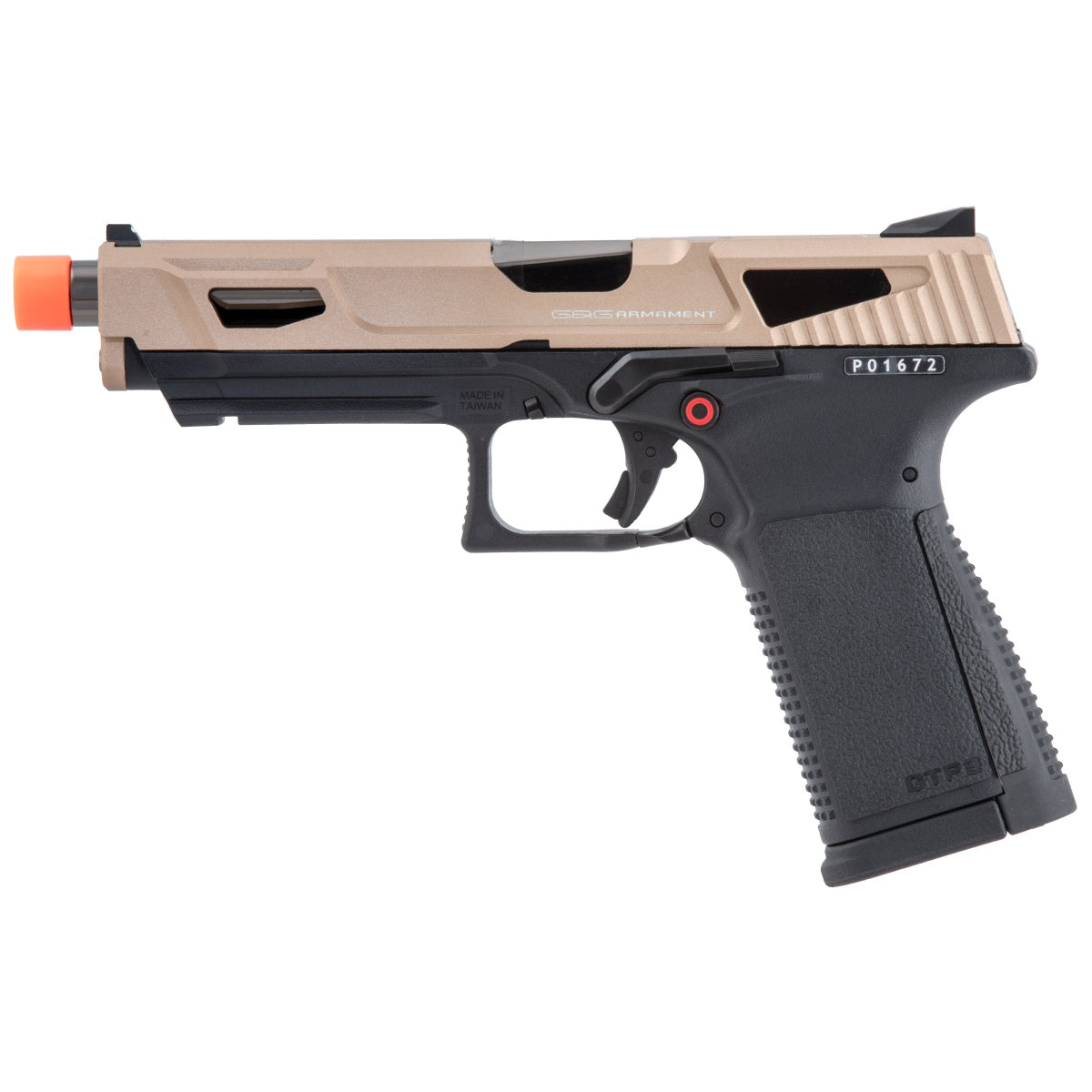 G&G GTP9 MS Gas Blowback Airsoft Pistol (Color: Black / Desert Tan)