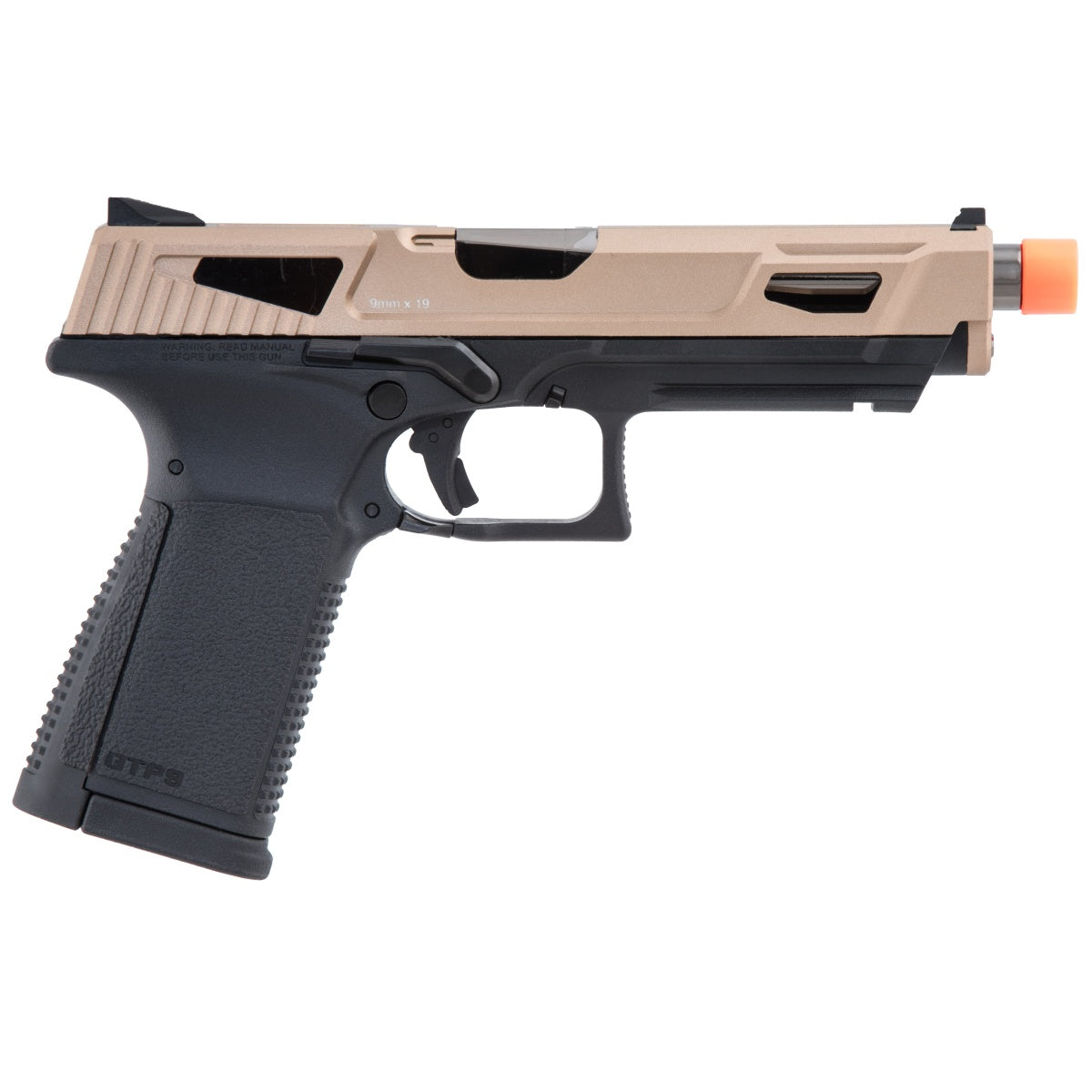 G&G GTP9 MS Gas Blowback Airsoft Pistol (Color: Black / Desert Tan)