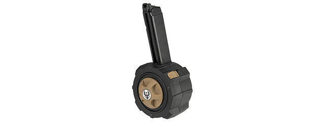 HFC 145 Round Drum Magazine for G-Series Gas Blowback Pistols (Color: Black / Brown)