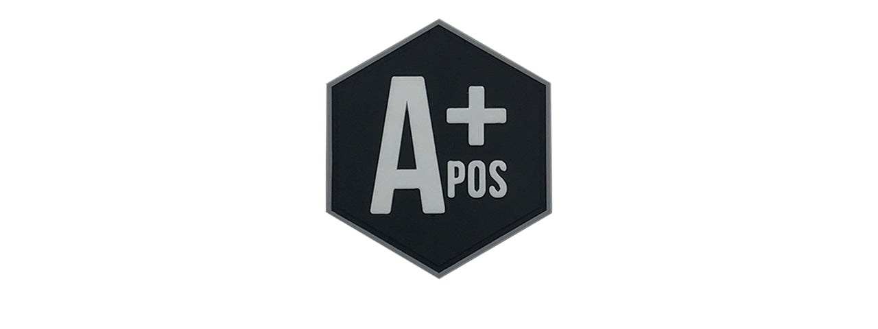 Hexagon PVC Patch Blood Type A Positive