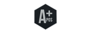 Hexagon PVC Patch Blood Type A Positive