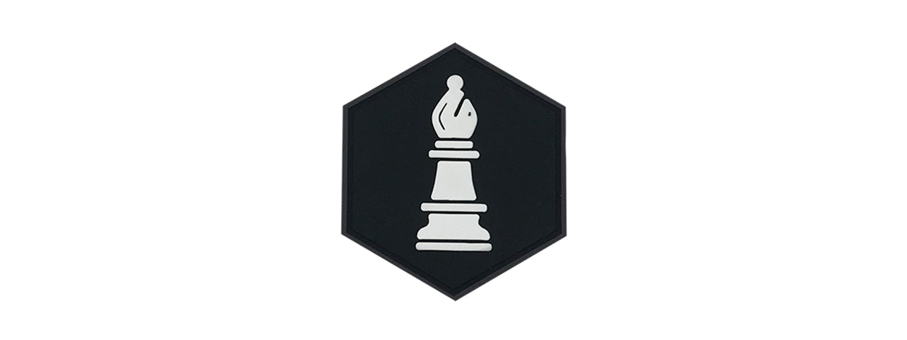 Hex PVC Patch White Bishop Chess Piece