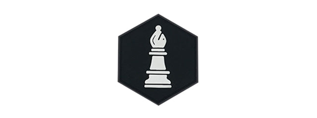 Hex PVC Patch White Bishop Chess Piece