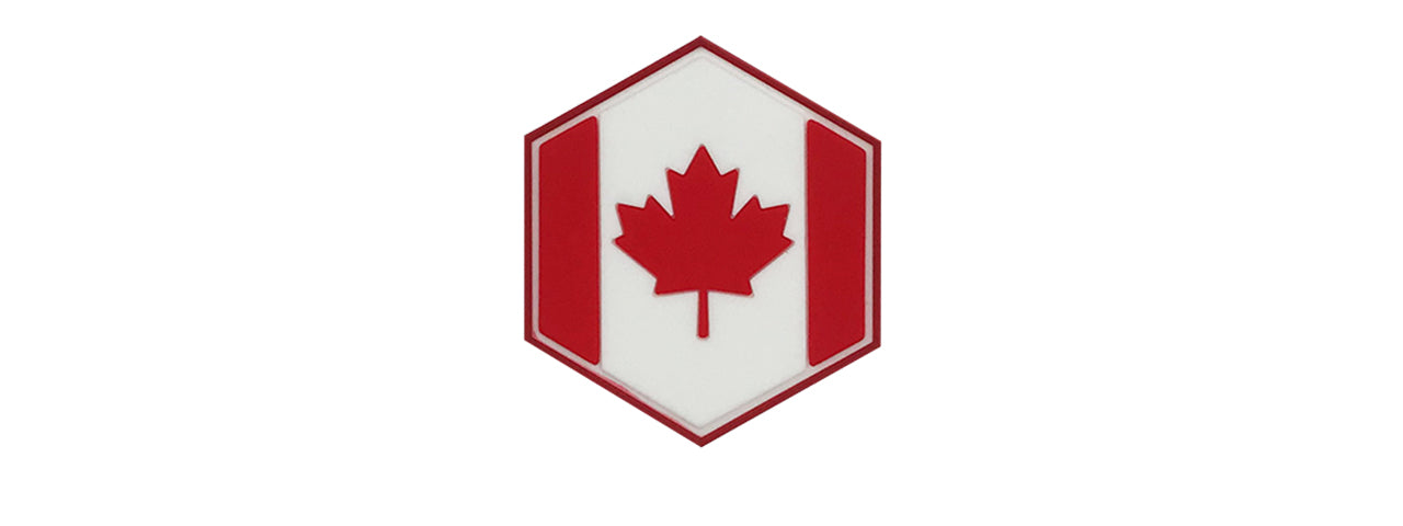 Hexagon PVC Patch Canada Flag