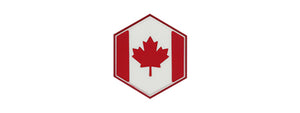 Hexagon PVC Patch Canada Flag