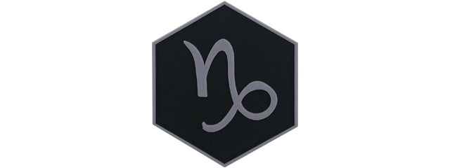Hexagon PVC Patch Zodiac Sign Capricorn Symbol