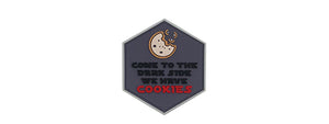 Hexagon PVC Patch Dark Side has Cookies