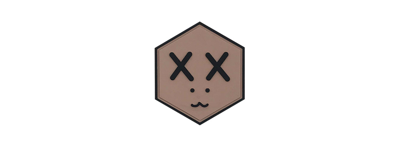 Hexagon PVC Patch Dead Face (Color: Light)