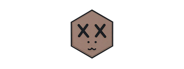 Hexagon PVC Patch Dead Face (Color: Light)