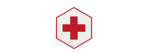 Hexagon PVC Patch Red Cross