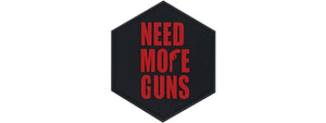 Hexagon PVC Patch "Need More Guns"