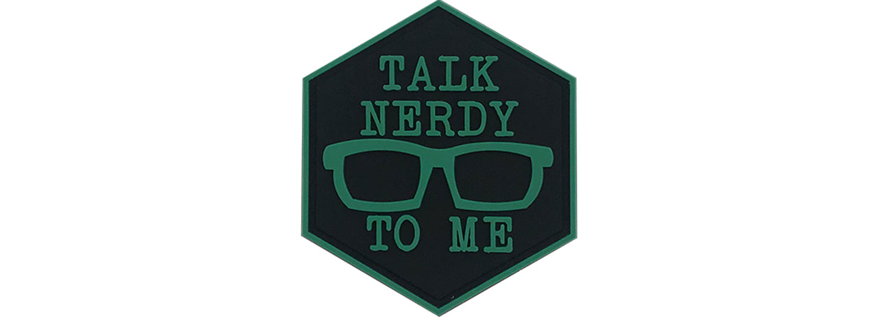 Hexagon PVC Patch Talk Nerdy to Me