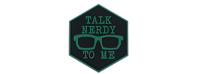 Hexagon PVC Patch Talk Nerdy to Me