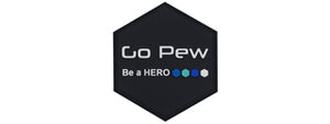 Hexagon PVC Patch GoPew, Be a Hero