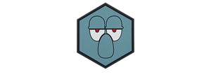 Hexagon PVC Patch Squidward Peeker Eyes