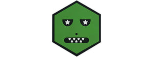 Hexagon PVC Patch Green Monster