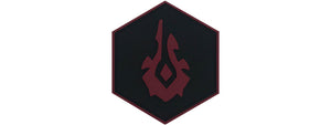 Hexagon PVC Patch World Of Warcraft Horde Symbol