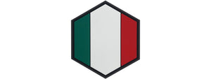 Hexagon PVC Patch Italy Flag