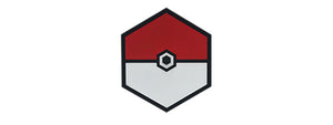 Hex PVC Patch Red Pokeball
