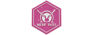 Hexagon PVC Patch D.VA Nerf This (Color: Pink)