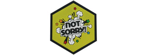 Hexagon PVC Patch Not Sorry Yellow