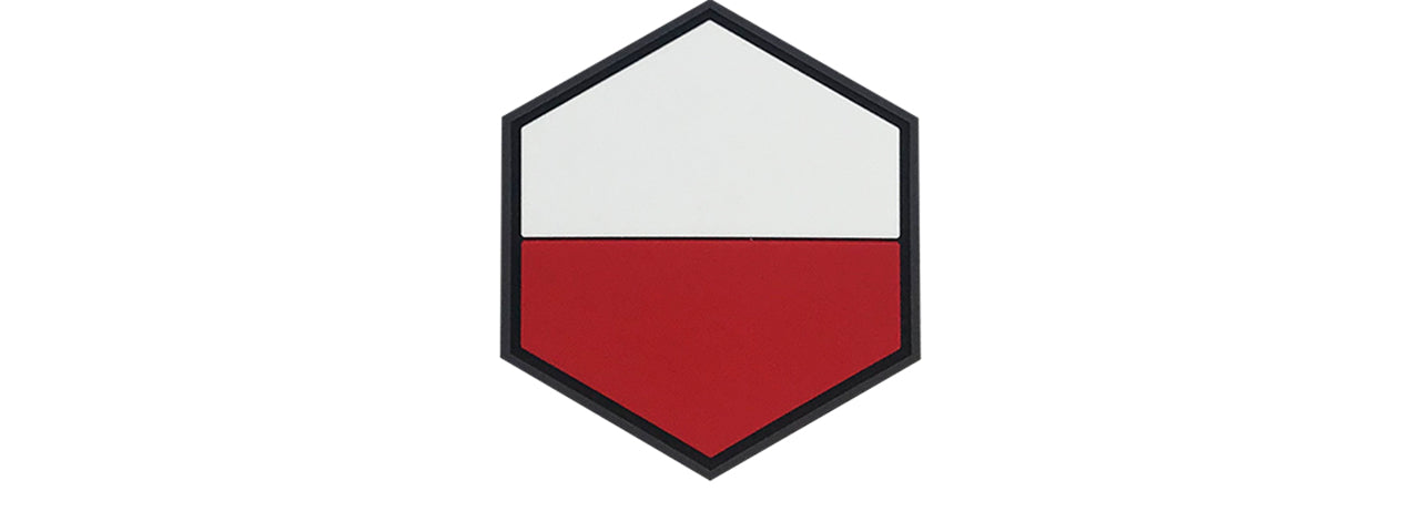 Hexagon PVC Patch Poland Flag