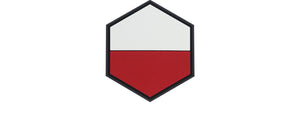 Hexagon PVC Patch Poland Flag