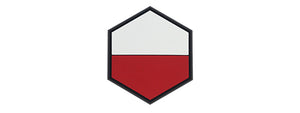 Hexagon PVC Patch Poland Flag