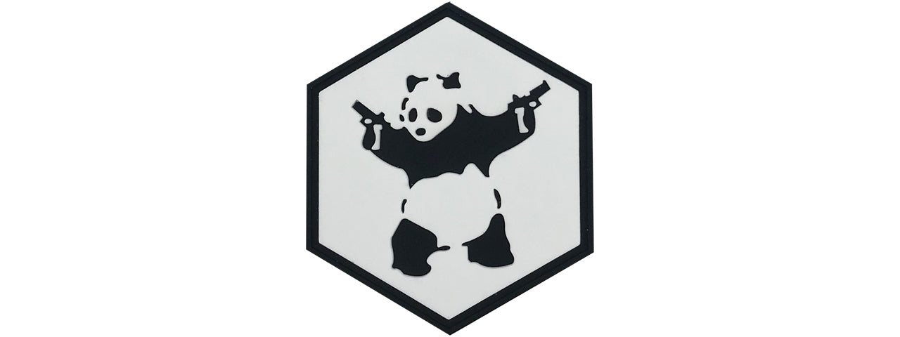 Hexagon PVC Patch Armed Panda