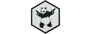 Hexagon PVC Patch Armed Panda