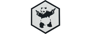 Hexagon PVC Patch Armed Panda