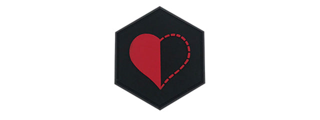 Hexagon PVC Patch Relationship Status Single Heart