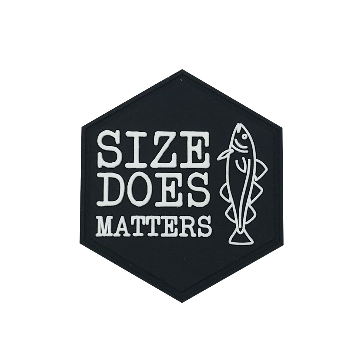 Hexagon PVC Patch "Size Does Matter"