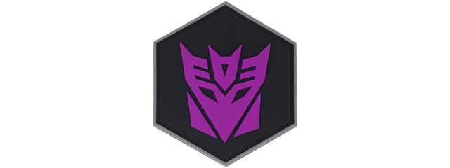 Hexagon PVC Patch Transformers Decepticon Badge