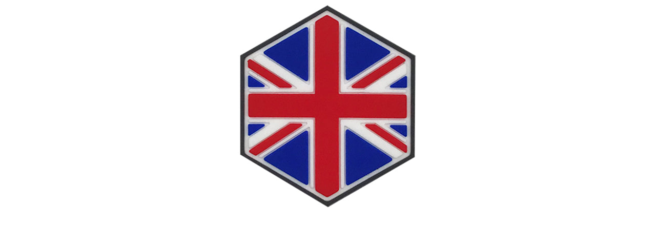 Hexagon PVC Patch United Kingdom Flag