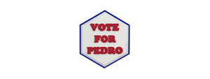 Hexagon PVC Patch Napoleon Dynamite "Vote For Pedro"