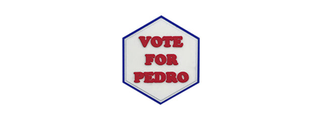 Hexagon PVC Patch Napoleon Dynamite "Vote For Pedro"